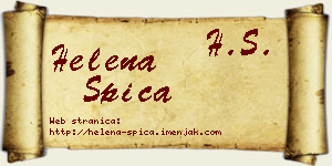 Helena Špica vizit kartica